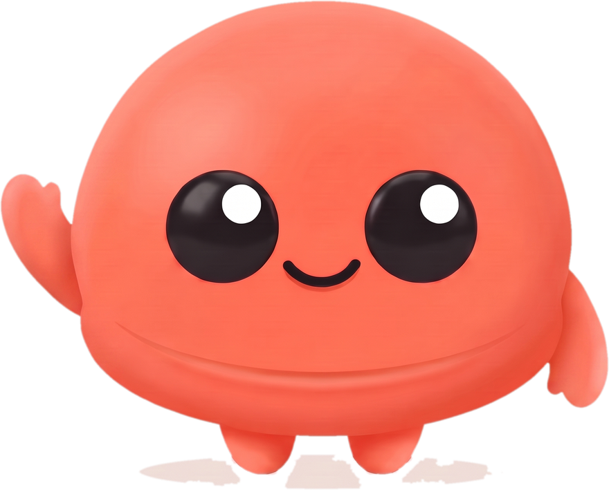 De mascotte van Poffi zwaait